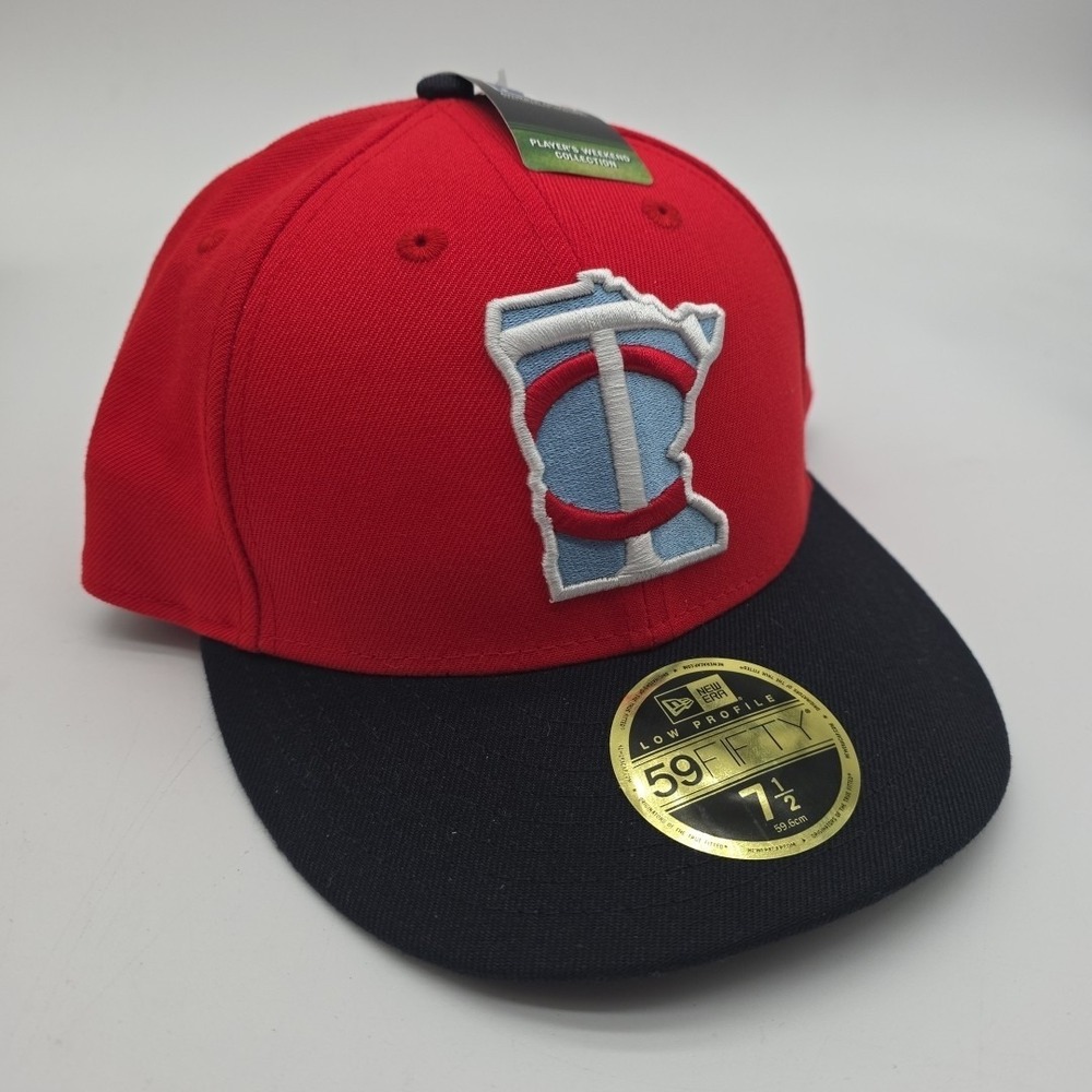 New Era 59FIFTY Minnesota Twins Fitted‎ Hat 7 1/2 Red Black MLB Cap